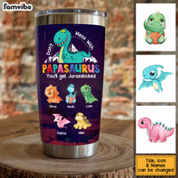 Personalized Gift Papasaurus Steel Tumbler 23481 25418 thumb 1