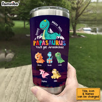 Personalized Gift Papasaurus Steel Tumbler 23481 25418 thumb 1