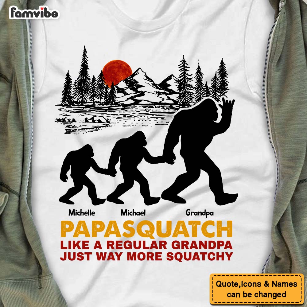 Personalized Papa Squatch Shirt Hoodie Sweatshirt 25423 Primary Mockup