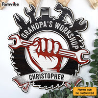 Personalized Gift Grandpa's Workshop Wood Sign 25425 thumb 1