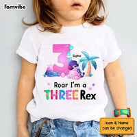 Personalized Gift I'm A Three Rex Kid T Shirt 25429 thumb 1