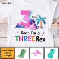 Personalized Gift I'm A Three Rex Kid T Shirt 25429 thumb 1