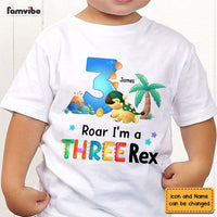 Personalized Gift I'm A Three Rex Kid T Shirt 25429 thumb 1