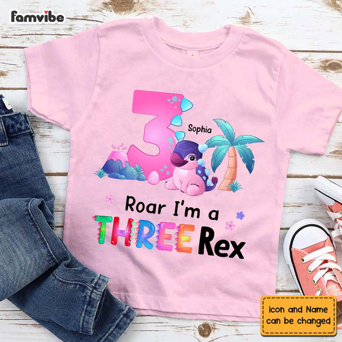 Personalized Gift I'm A Three Rex Kid T Shirt 25429 1