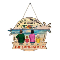 Personalized Beach House Sunset And Sunrise View Wood Sign 25439 thumb 1