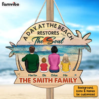 Personalized Beach House Sunset And Sunrise View Wood Sign 25439 thumb 1