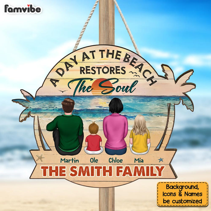 Personalized Beach House Sunset And Sunrise View Wood Sign 25439 1
