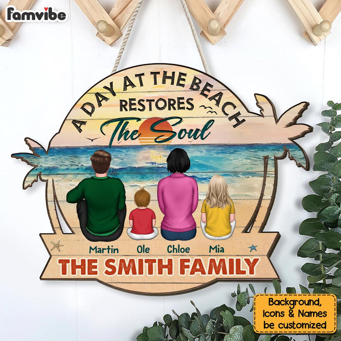 Personalized Beach House Sunset And Sunrise View Wood Sign 25439 1