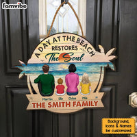 Personalized Beach House Sunset And Sunrise View Wood Sign 25439 thumb 1