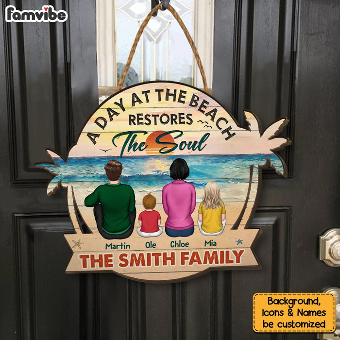 Personalized Beach House Sunset And Sunrise View Wood Sign 25439 1