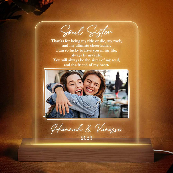 Personalized Soul Sister Plaque LED Lamp Night Light 25441 1