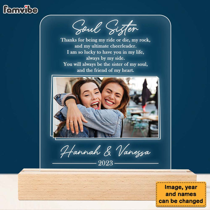 Personalized Soul Sister Plaque LED Lamp Night Light 25441 1