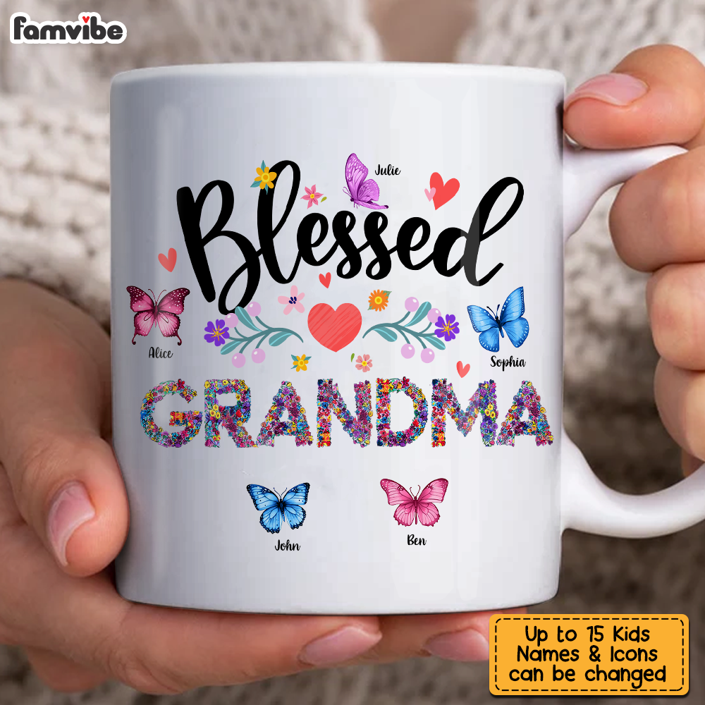 Personalized Blessed Grandma Mug 25442 Primary Mockup