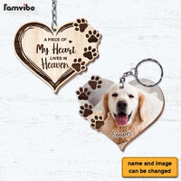 Personalized Dog Memorial Gift Photo Wood Keychain 25454 thumb 1