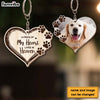 Personalized Dog Memorial Gift Photo Wood Keychain 25454 1