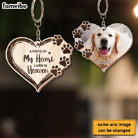 Personalized Dog Memorial Gift Photo Wood Keychain 25454 thumb 1