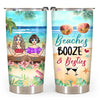 Personalized Beaches, Booze And Friends Steel Tumbler 25460 1