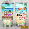 Personalized Beaches, Booze And Friends Steel Tumbler 25460 1