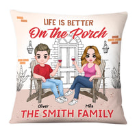 Personalized Life Is Better On The Porch Pillow 25462 thumb 1