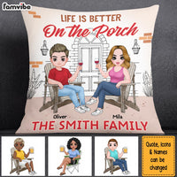 Personalized Life Is Better On The Porch Pillow 25462 thumb 1