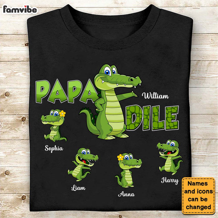 Personalized PaPadile Father Crocodile Shirt - Hoodie - Sweatshirt 25464 1