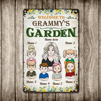 Personalized Mom Grandma Garden Metal Sign JN301 26O36 thumb 1