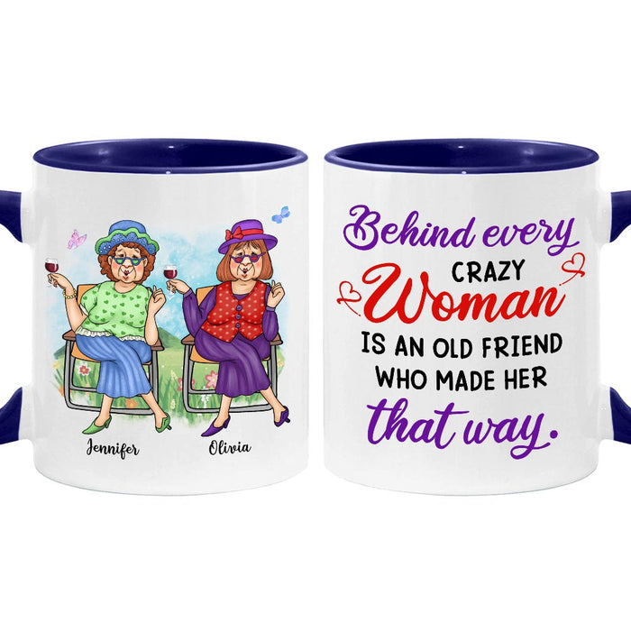 Personalized Behind Every  Crazy Friend Mug 25478 1