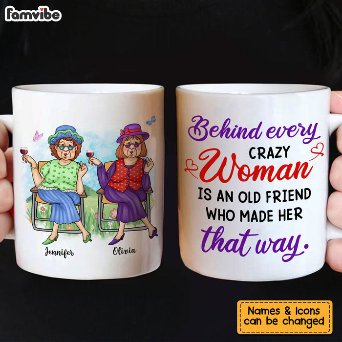 Personalized Behind Every  Crazy Friend Mug 25478 1