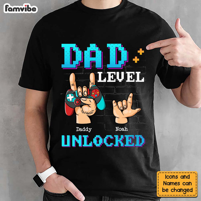 Personalized Gamer Dad Level Unlocked Shirt - Hoodie - Sweatshirt 25479 1