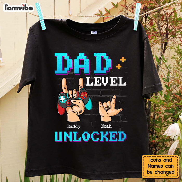 Personalized Gamer Dad Level Unlocked Shirt - Hoodie - Sweatshirt 25479 1