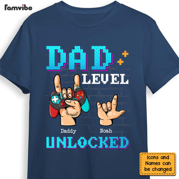 Personalized Gamer Dad Level Unlocked Shirt - Hoodie - Sweatshirt 25479 1