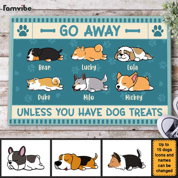 Personalized Go Away Unless You Have Dog Treats Doormat 25481 1