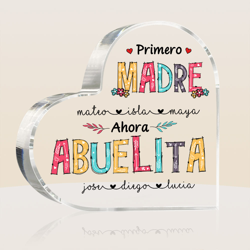 Personalized Grandma Abuela Spanish Acrylic Plaque Primary Mockup