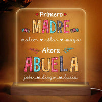 Personalized Grandma Abuela Spanish Plaque LED Lamp Night Light 25484 thumb 1