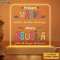 Personalized Grandma Abuela Spanish Plaque LED Lamp Night Light 25484 thumb 1