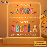 Personalized Grandma Abuela Spanish Plaque LED Lamp Night Light 25484 thumb 1