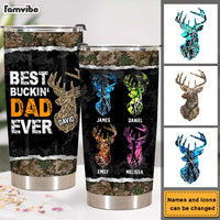 Personalized Buckin Dad Steel Tumbler 25485 thumb 1