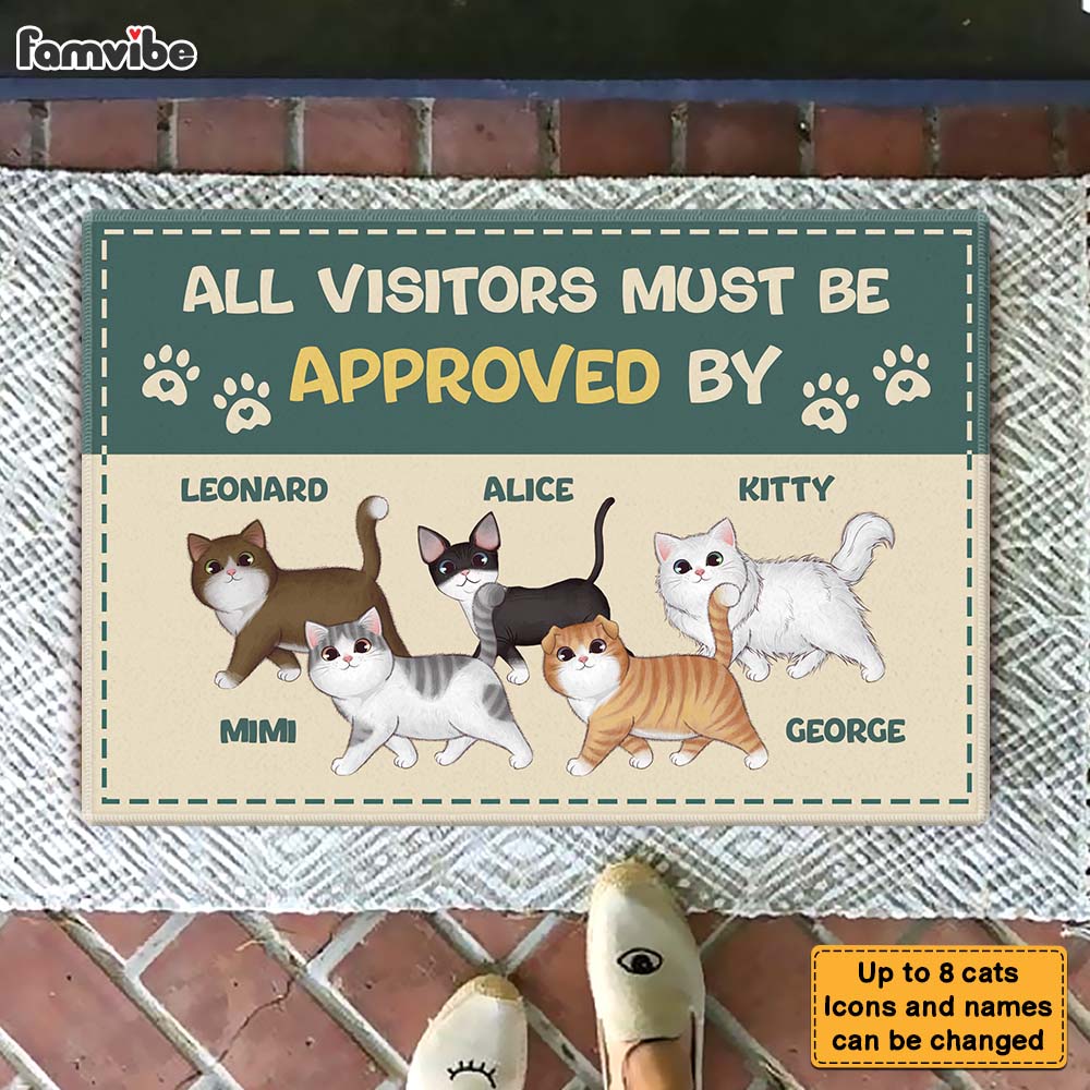Personalized All Visitors Must Be Approved By Doormat 25487 Primary Mockup