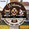 Personalized Hope You Like Dogs Round Wood Sign 25489 1