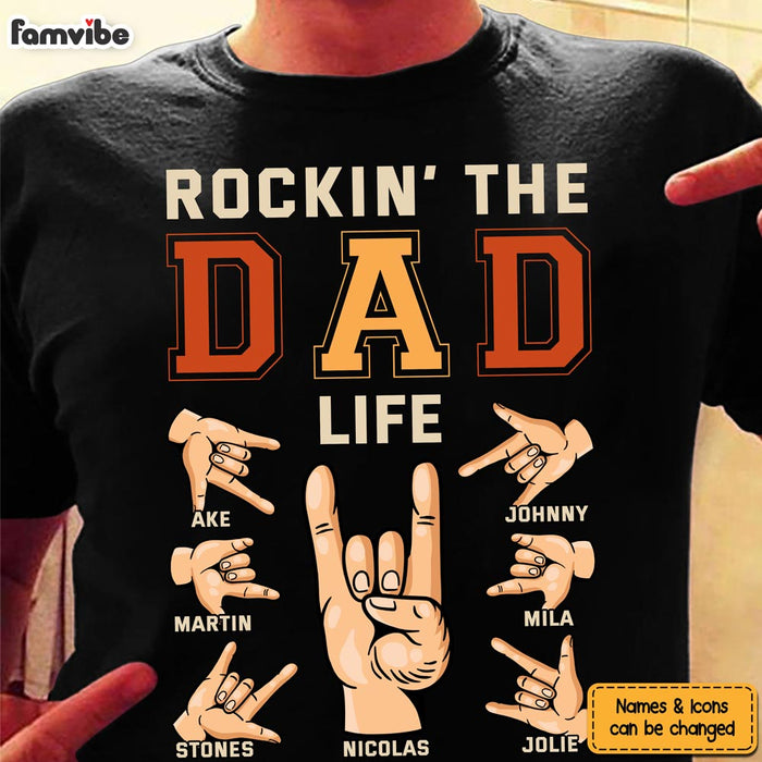 Personlaized Rockin The Dad Life Shirt - Hoodie - Sweatshirt 25490 1