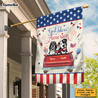 Personalized God Bless America Dog Flag 25496 thumb 1