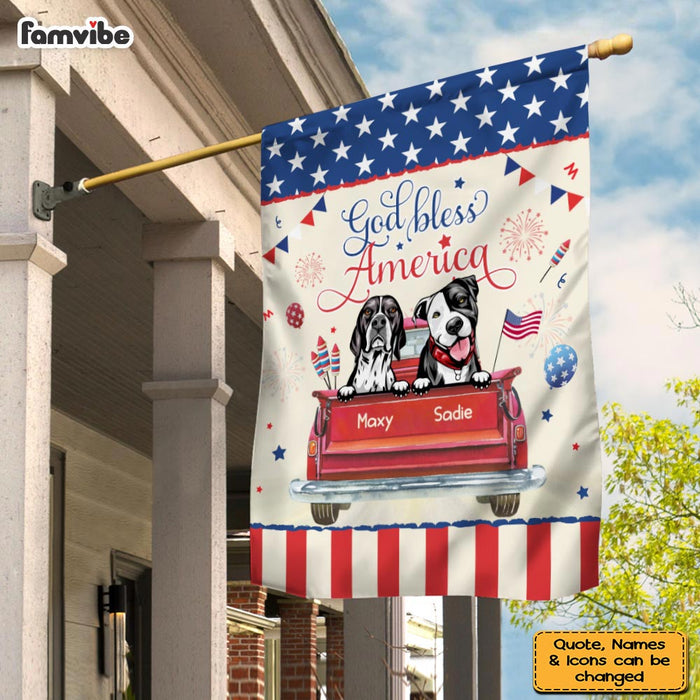 Personalized God Bless America Dog Flag 25496 1