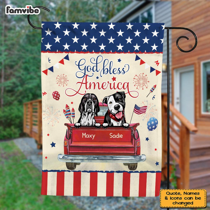 Personalized God Bless America Dog Flag 25496 1