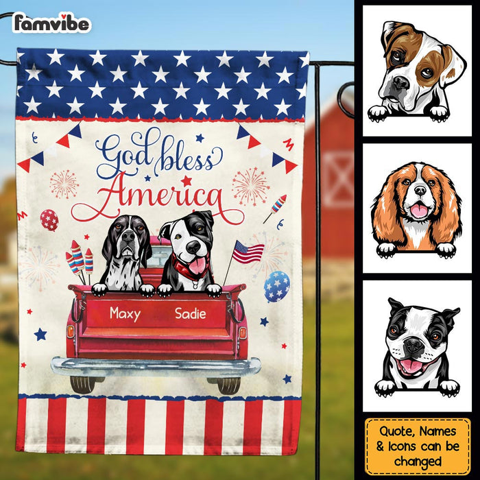 Personalized God Bless America Dog Flag 25496 1