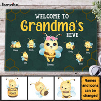 Personalized Welcome To Grandma's Hive Doormat 25505 thumb 1