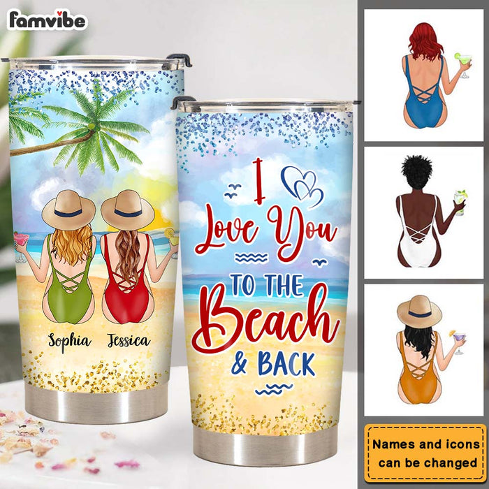Personalized I Love You To The Beach And Back Steel Tumbler 25510 1