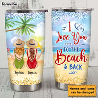 Personalized I Love You To The Beach And Back Steel Tumbler 25510 thumb 1