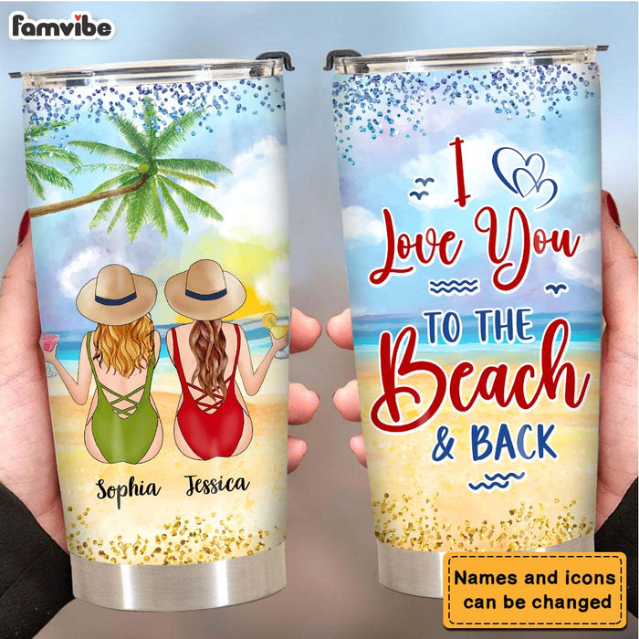 Personalized I Love You To The Beach And Back Steel Tumbler 25510 1
