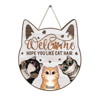 Personalized Hope You Like Cat Hair Wood Sign 25513 thumb 1