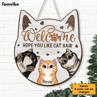 Personalized Hope You Like Cat Hair Wood Sign 25513 thumb 1